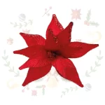 Flor Navideña 30cm-10 Pétalos