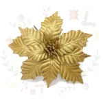 86649009_Flor Navideña 27cm-11 Pétalos Dorado_YM22-12