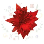 Flor Navideña 27cm-12 Pétalos
