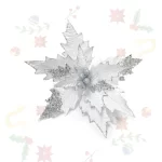 Flor Navideña 43cm-12 Pétalos
