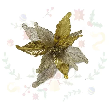 Flor Navideña 39cm-10 Pétalos