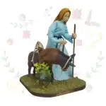 Figura con Movimiento Aldeana con Burro C 91121