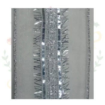 Cinta De Velo Metalizada De 2.5" X 10 Yds