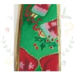 Cinta Navideña En Satin Escarchado De 6Cms