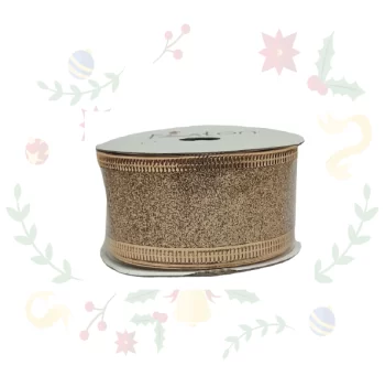 Cinta De Tela Escarchada De 4Cms X 10Yds