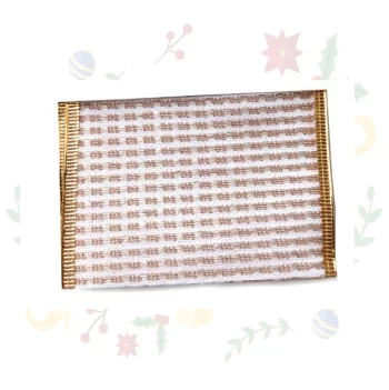 Cinta Navideña Alambrada De 10Cms X 1Yds