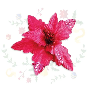 Flor Navidadeña De 8 Pétalos