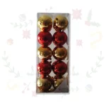 Caja De Bolas Navideñas De 8cms X 20 und