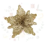 86650009_Flor Navideña 26cm-10 Pétalos Dorado_ YM22-26