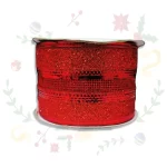 Cinta Malla Navideña Roja De 6.3Cms X 10Yds