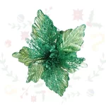 Flor Navidadeña Con Hojas Animal Print y Troquelado Decorativo