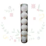Tubo De Bolas Navideñas Tinsel De 10cm x 6und