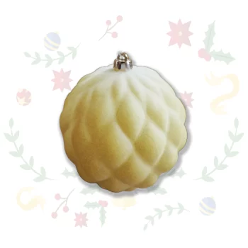 Bola Navideña en Gamuza De 20cm x 1und