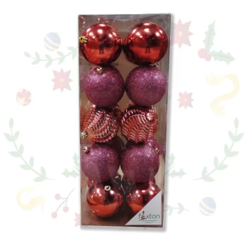 Caja de Bolas Navideñas de 8cm x 20und