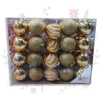 Caja de Bolas Navideñas de 8cm x 40und