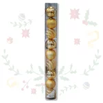 Tubo de Bolas Navideñas de 8cm x 9und