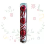 Tubo de Bolas Navideñas de 10cm x 6und
