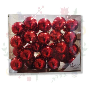 Caja de Bolas Navideñas de 8cm x 40und